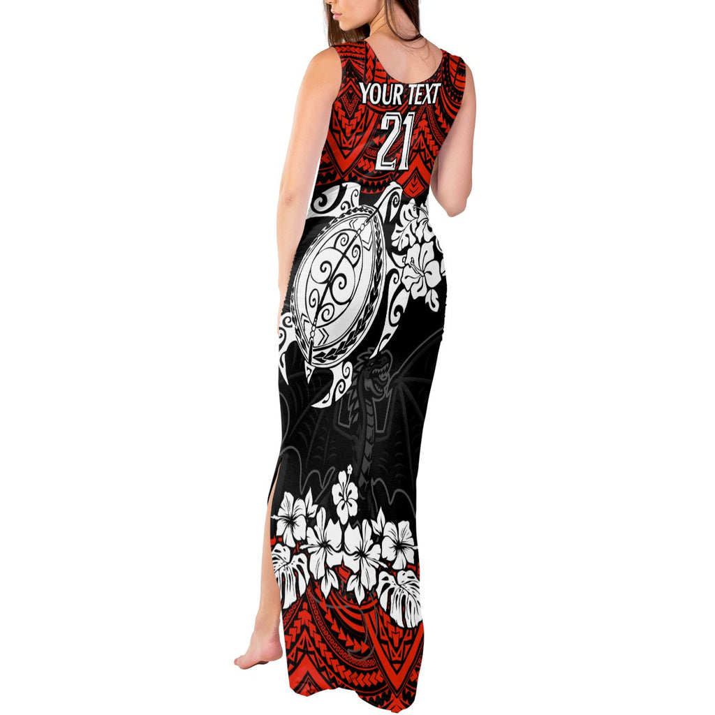 custom-dragons-rugby-tank-maxi-dress-red-v-hibiscus-and-turtle-with-polynesian-pattern