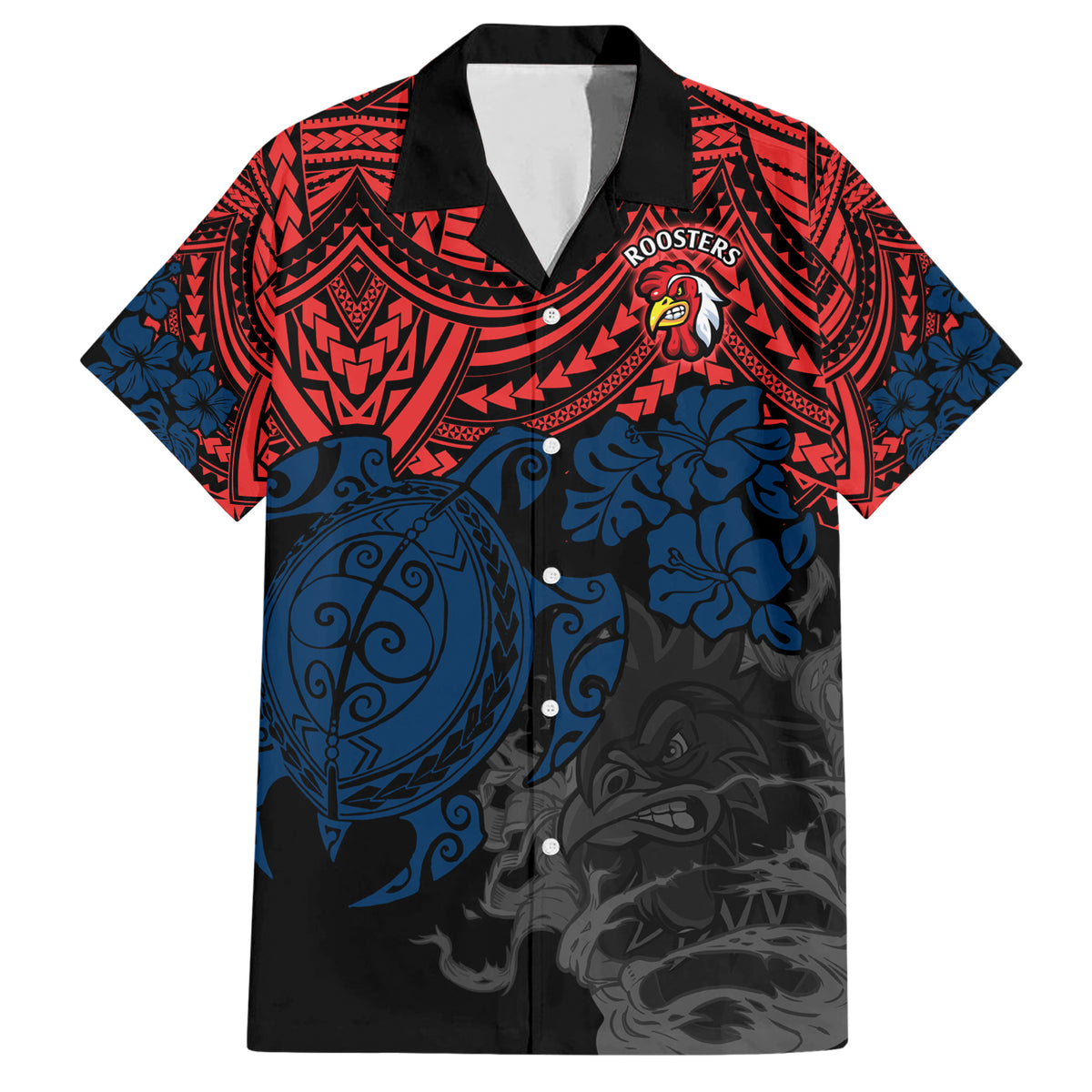 custom-roosters-rugby-hawaiian-shirt-sydney-hibiscus-and-turtle-with-polynesian-pattern
