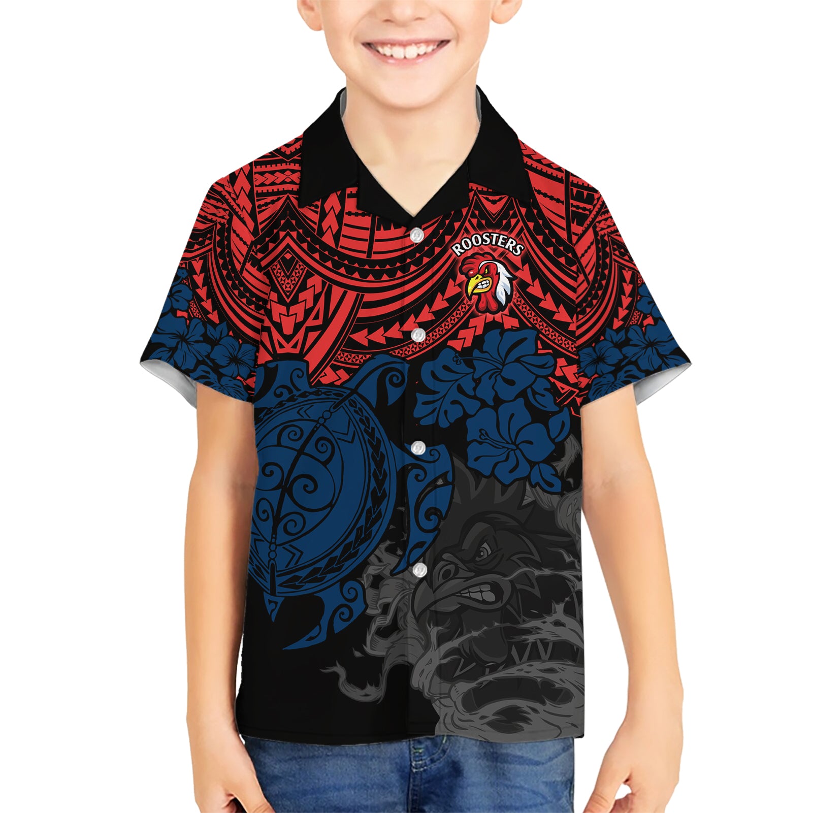 custom-roosters-rugby-hawaiian-shirt-sydney-hibiscus-and-turtle-with-polynesian-pattern