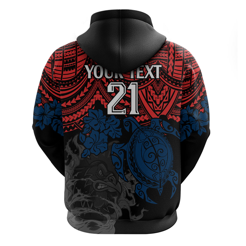 custom-roosters-rugby-hoodie-sydney-hibiscus-and-turtle-with-polynesian-pattern
