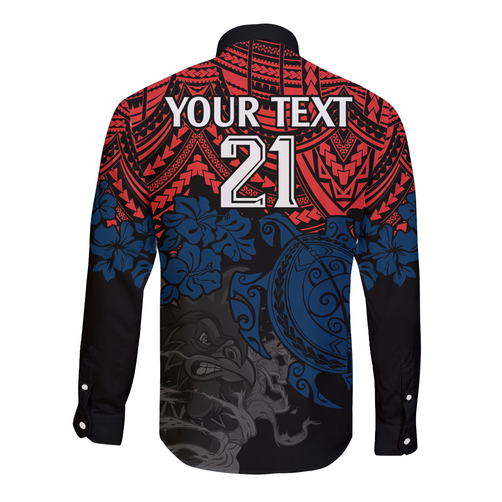 custom-roosters-rugby-long-sleeve-button-shirt-sydney-hibiscus-and-turtle-with-polynesian-pattern