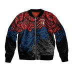 custom-roosters-rugby-sleeve-zip-bomber-jacket-sydney-hibiscus-and-turtle-with-polynesian-pattern