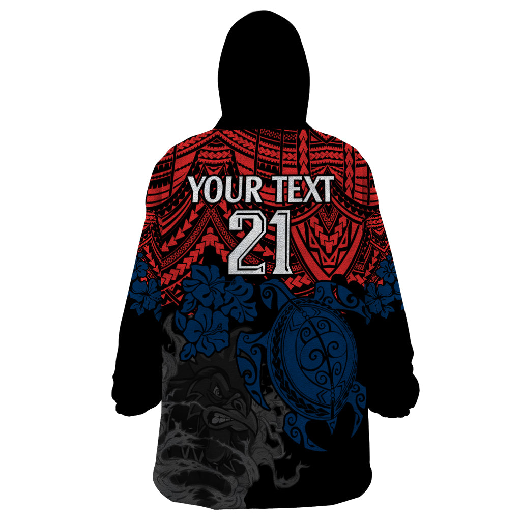 custom-roosters-rugby-wearable-blanket-hoodie-sydney-hibiscus-and-turtle-with-polynesian-pattern