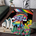 Aussia Pride Month Rainbow Koala Area Rug