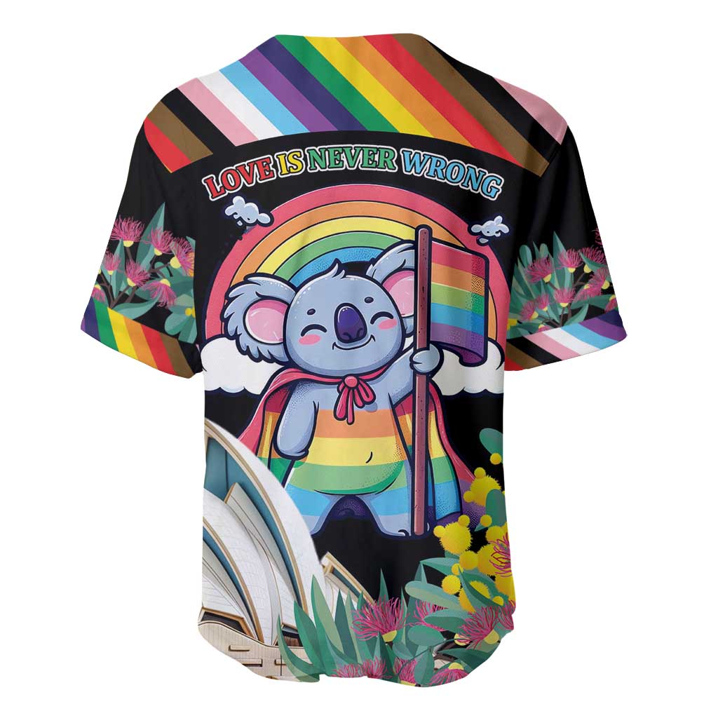 Aussia Pride Month Rainbow Koala Baseball Jersey