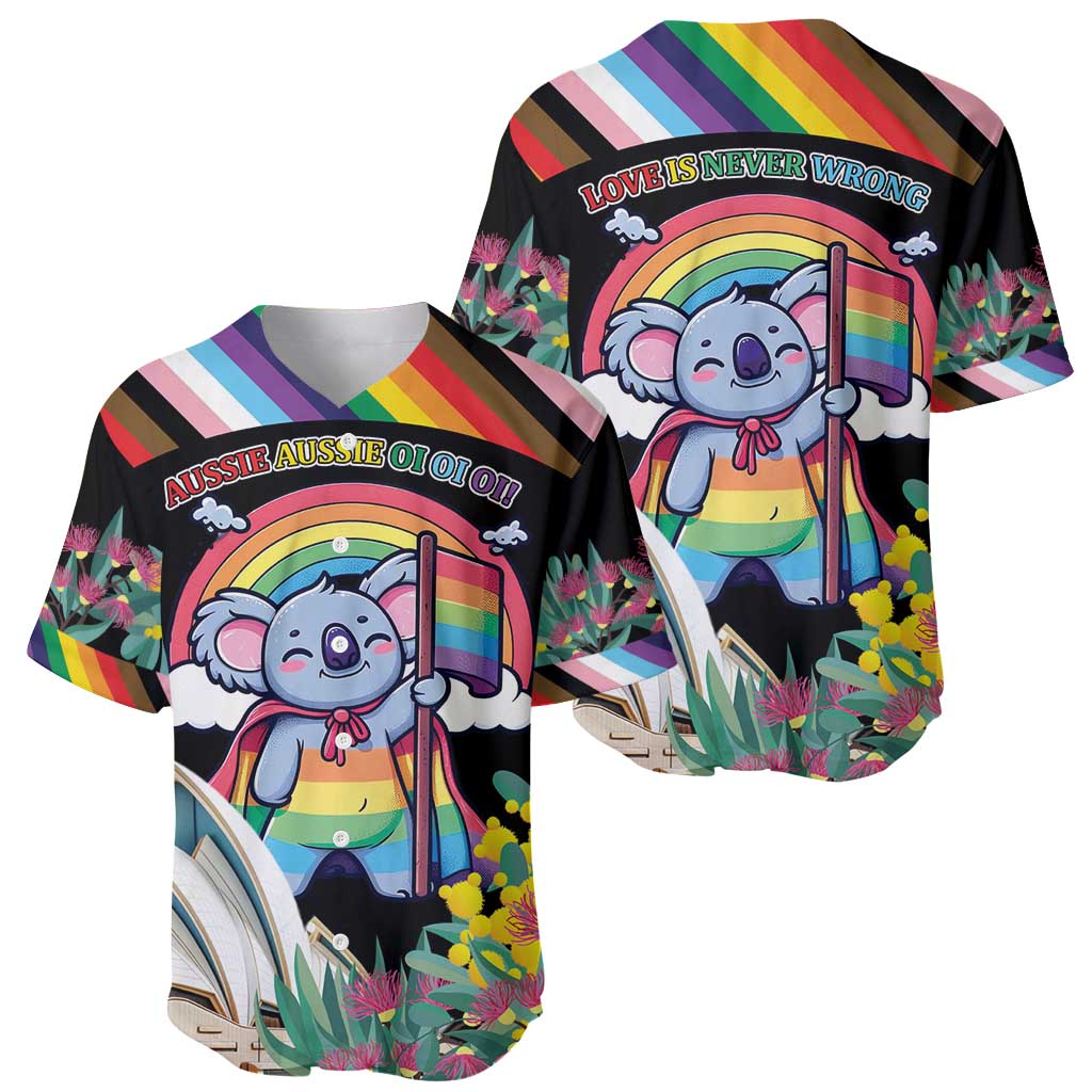 Aussia Pride Month Rainbow Koala Baseball Jersey