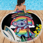 Aussia Pride Month Rainbow Koala Beach Blanket