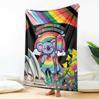 Aussia Pride Month Rainbow Koala Blanket