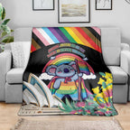 Aussia Pride Month Rainbow Koala Blanket