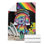 Aussia Pride Month Rainbow Koala Blanket
