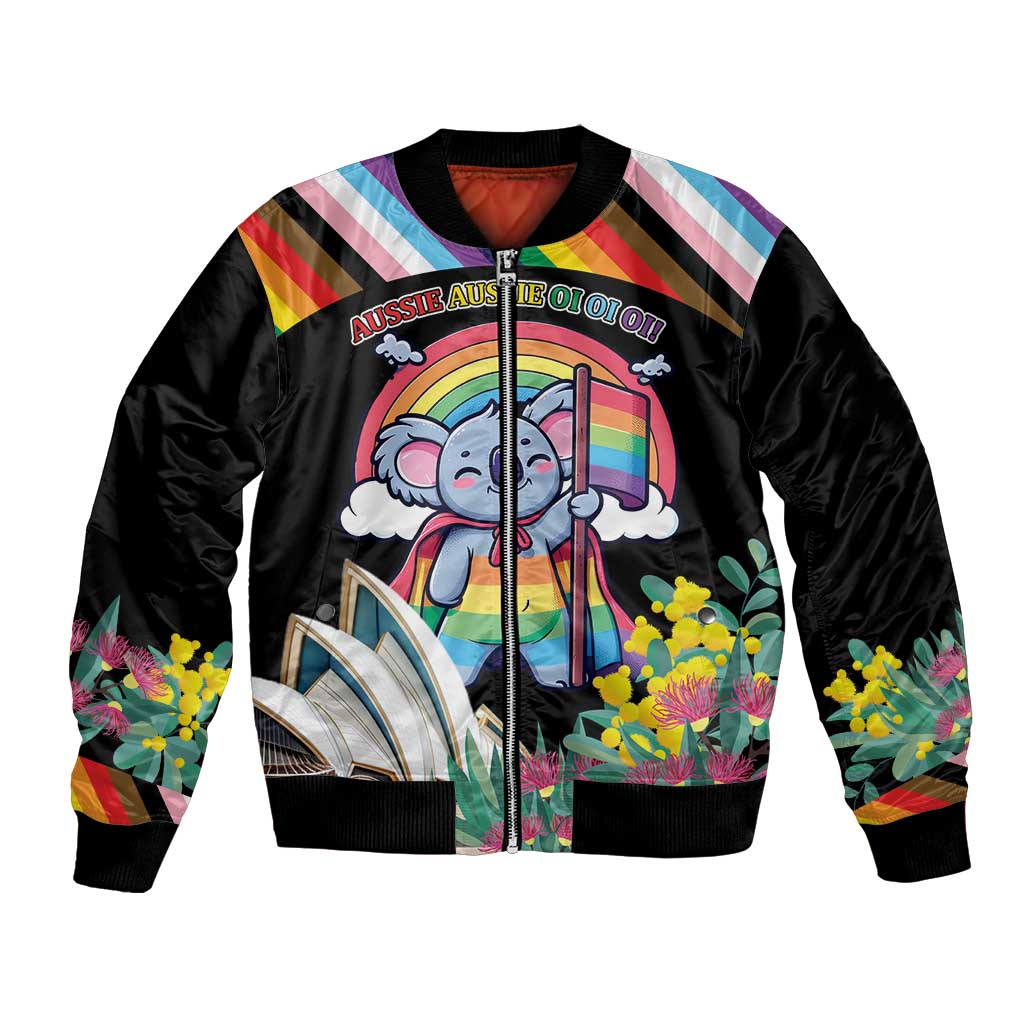 Aussia Pride Month Rainbow Koala Bomber Jacket