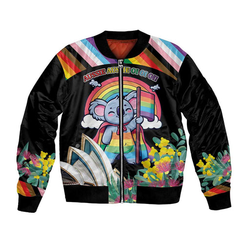 Aussia Pride Month Rainbow Koala Bomber Jacket