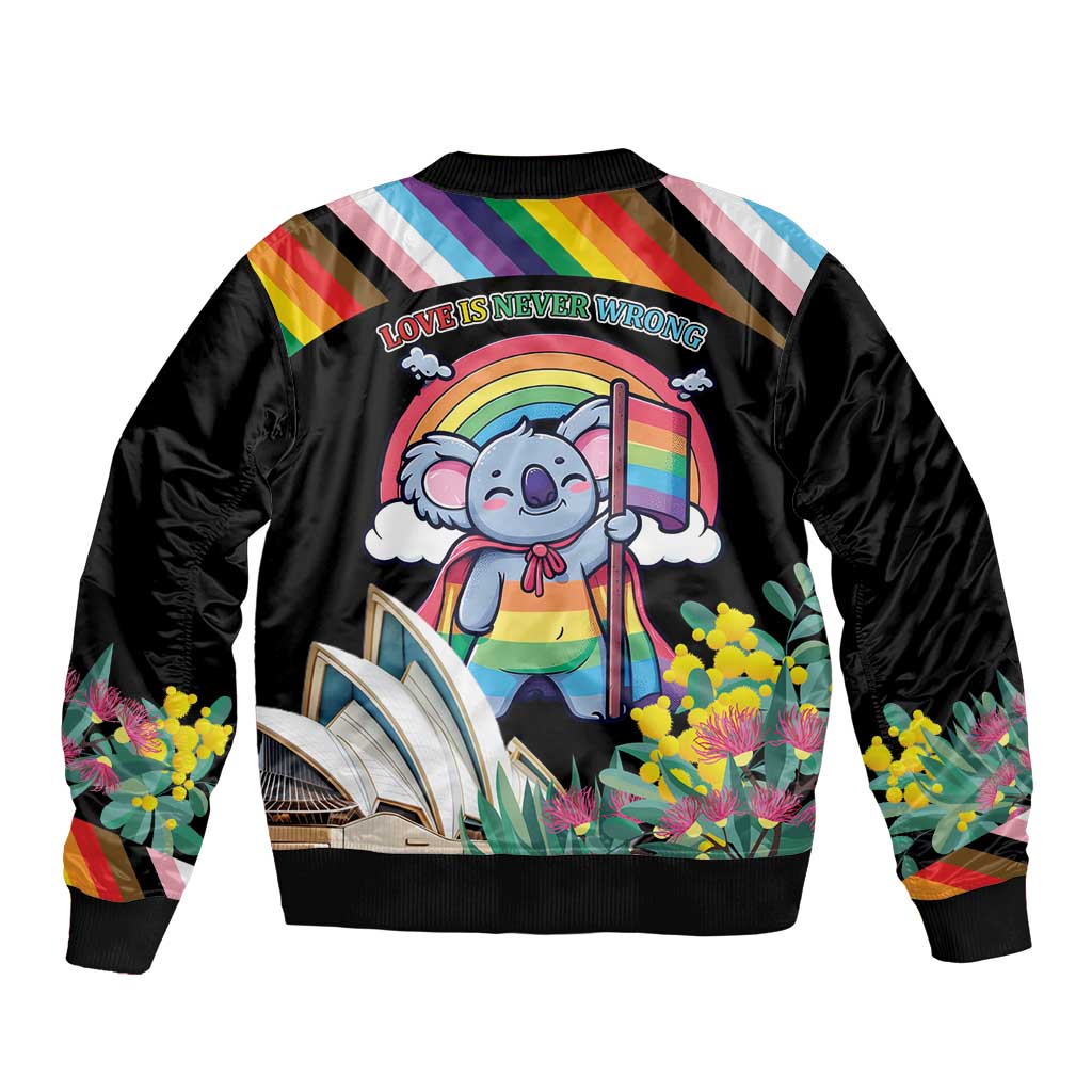 Aussia Pride Month Rainbow Koala Bomber Jacket