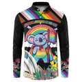 Aussia Pride Month Rainbow Koala Button Sweatshirt