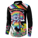 Aussia Pride Month Rainbow Koala Button Sweatshirt
