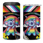 Aussia Pride Month Rainbow Koala 4 in 1 Can Cooler Tumbler