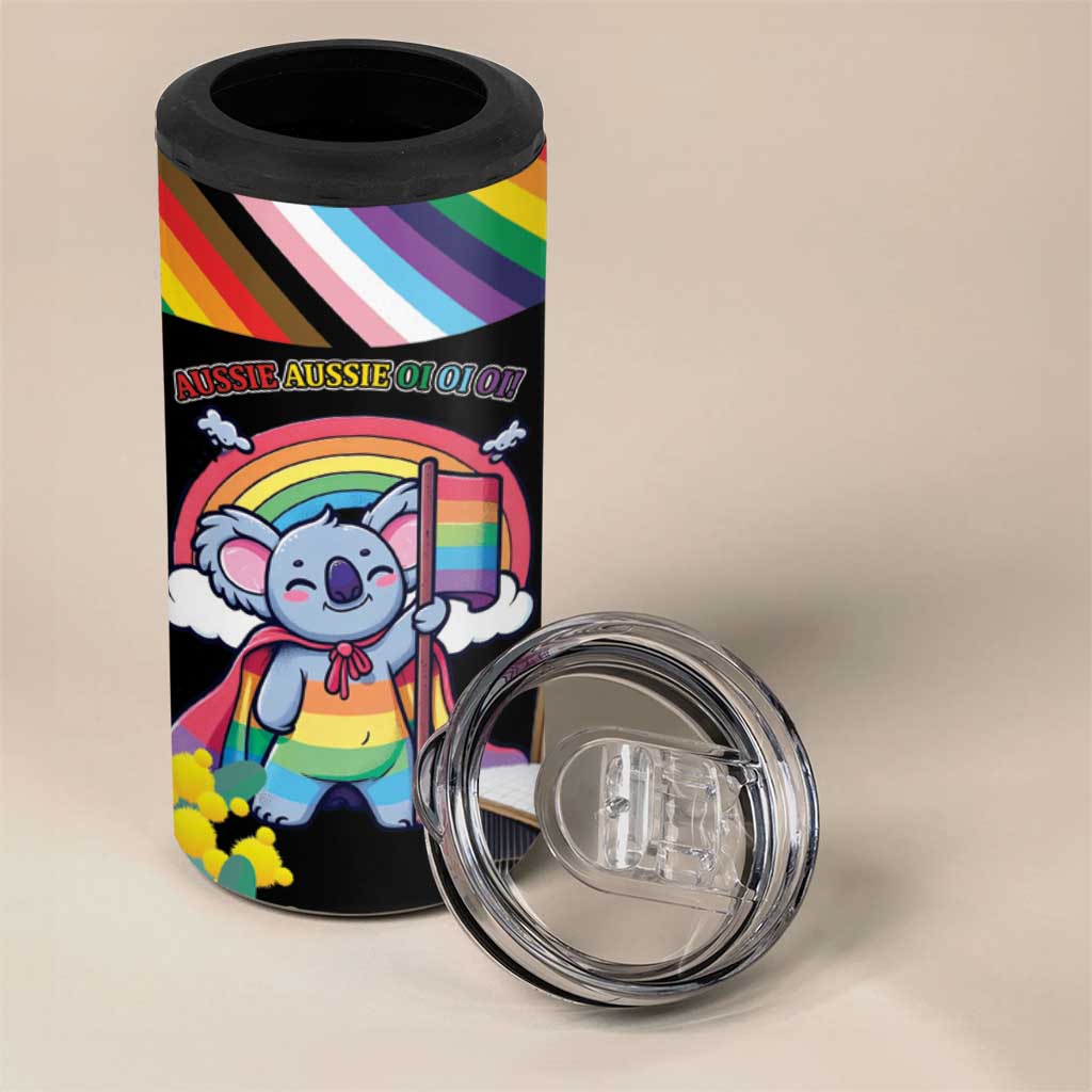 Aussia Pride Month Rainbow Koala 4 in 1 Can Cooler Tumbler