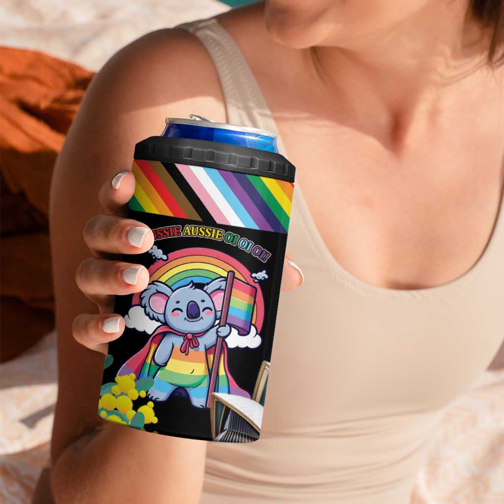 Aussia Pride Month Rainbow Koala 4 in 1 Can Cooler Tumbler