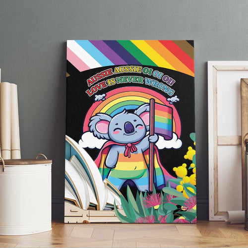 Aussia Pride Month Rainbow Koala Canvas Wall Art