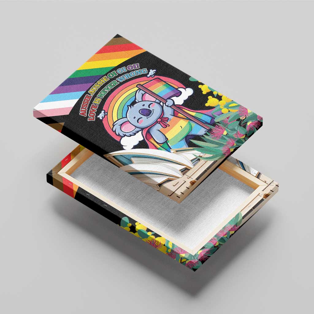 Aussia Pride Month Rainbow Koala Canvas Wall Art