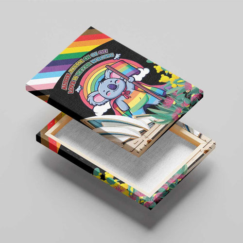 Aussia Pride Month Rainbow Koala Canvas Wall Art