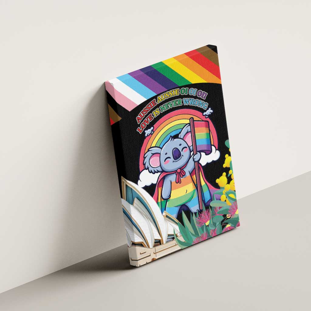 Aussia Pride Month Rainbow Koala Canvas Wall Art