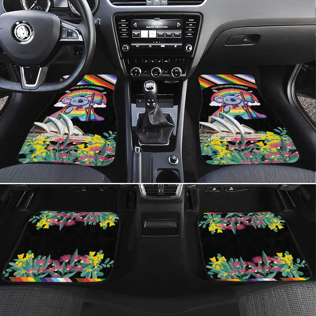 Aussia Pride Month Rainbow Koala Car Mats