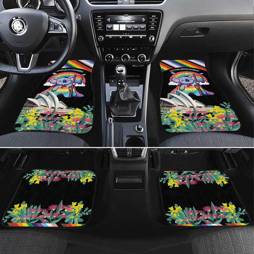 Aussia Pride Month Rainbow Koala Car Mats