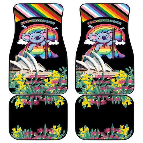 Aussia Pride Month Rainbow Koala Car Mats