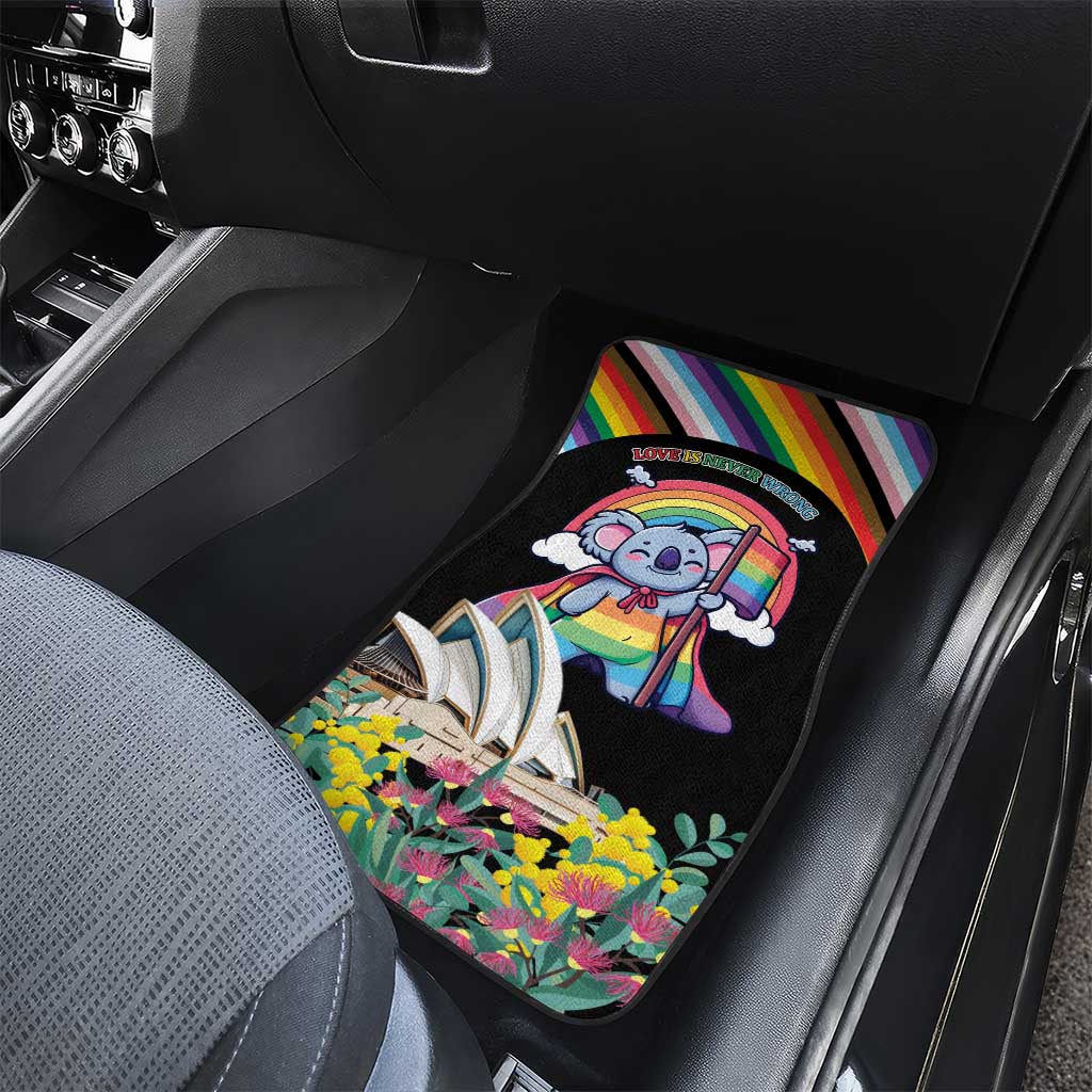 Aussia Pride Month Rainbow Koala Car Mats