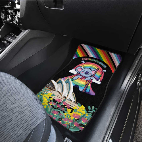 Aussia Pride Month Rainbow Koala Car Mats