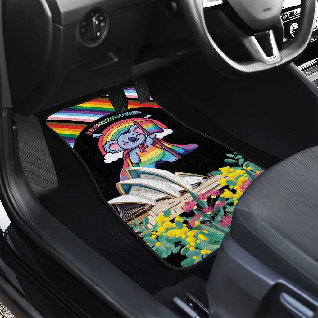 Aussia Pride Month Rainbow Koala Car Mats