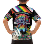 Aussia Pride Month Rainbow Koala Family Matching Off Shoulder Maxi Dress and Hawaiian Shirt