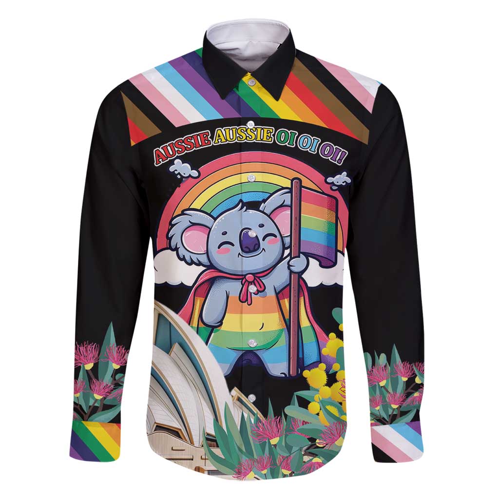 Aussia Pride Month Rainbow Koala Family Matching Summer Maxi Dress and Hawaiian Shirt