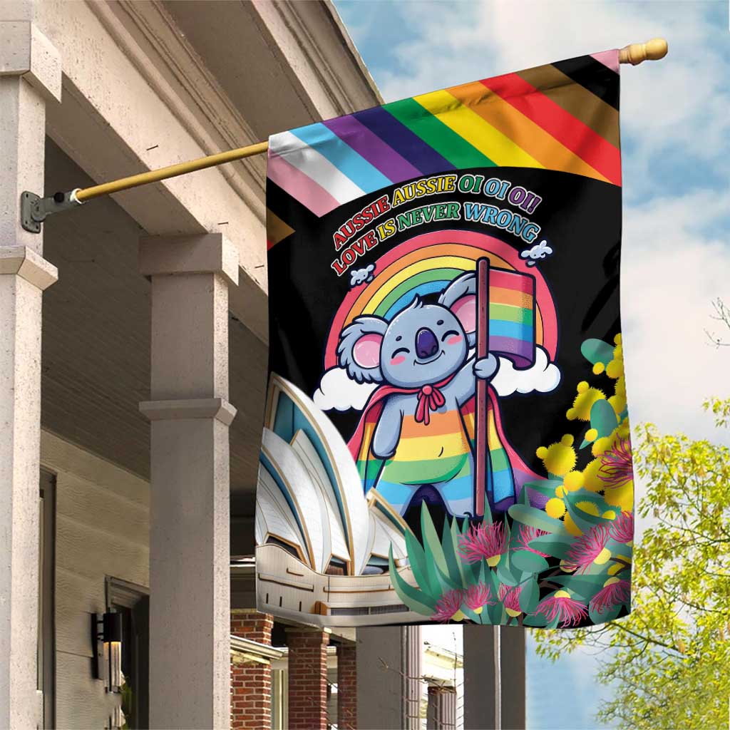Aussia Pride Month Rainbow Koala Garden Flag