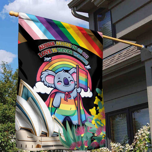 Aussia Pride Month Rainbow Koala Garden Flag