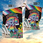 Aussia Pride Month Rainbow Koala Garden Flag