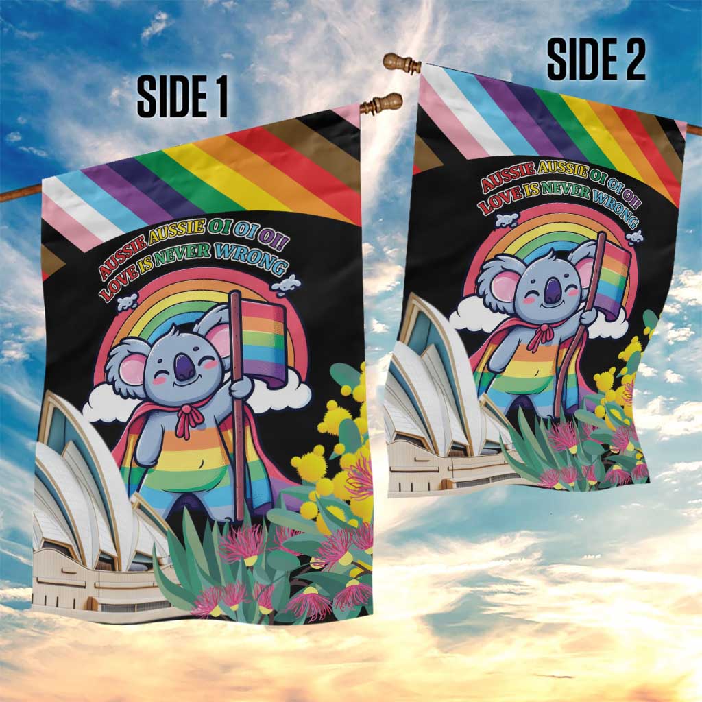 Aussia Pride Month Rainbow Koala Garden Flag