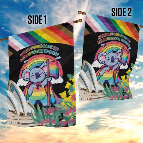 Aussia Pride Month Rainbow Koala Garden Flag