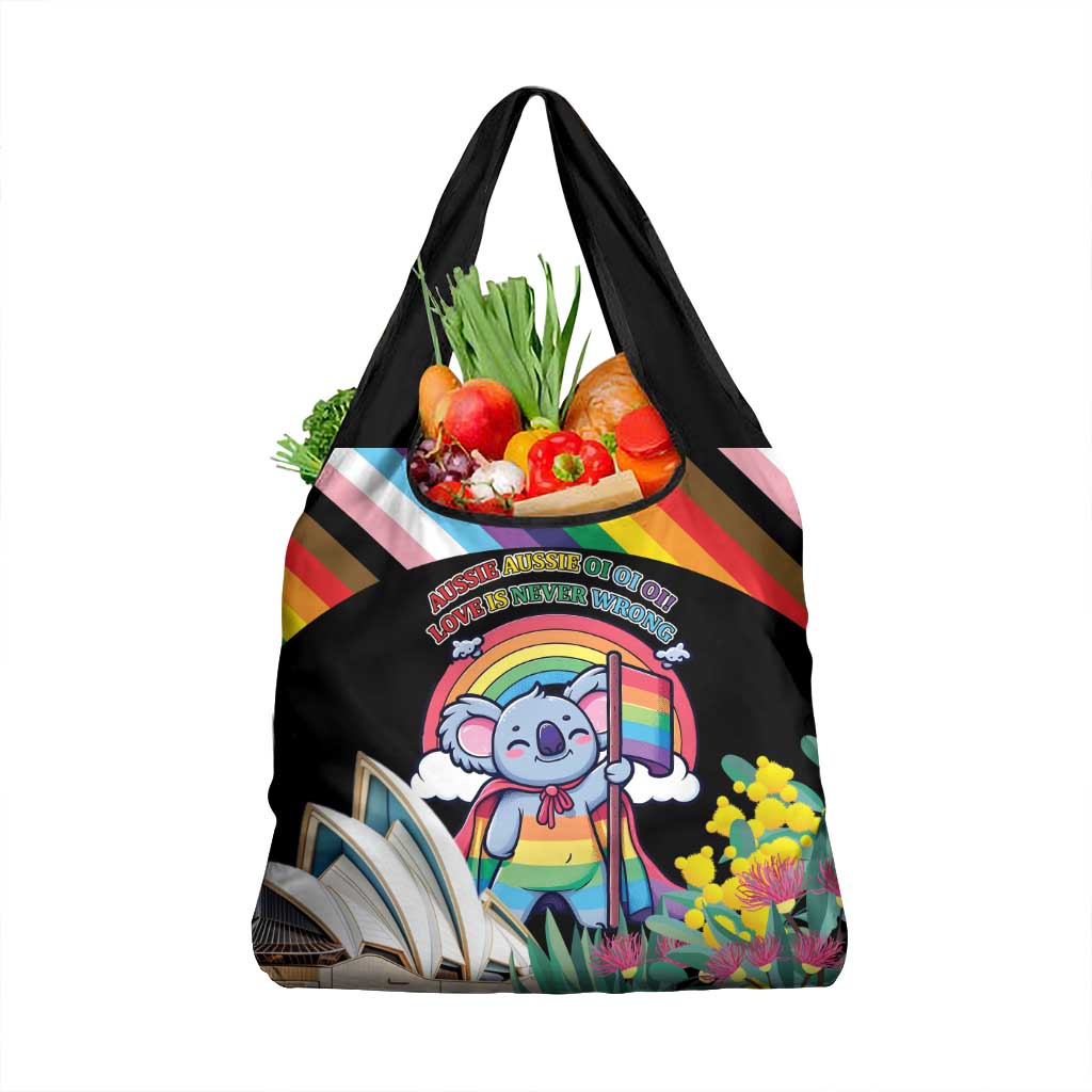 Aussia Pride Month Rainbow Koala Grocery Bag