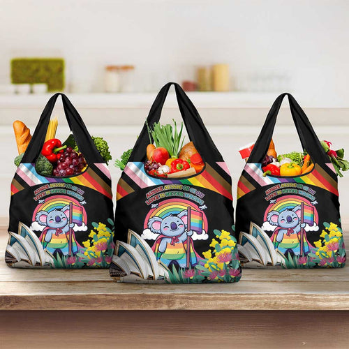 Aussia Pride Month Rainbow Koala Grocery Bag