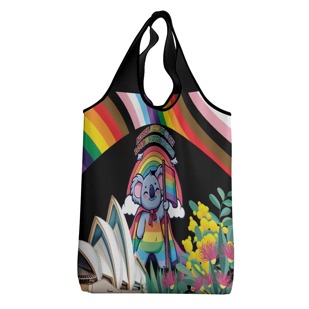 Aussia Pride Month Rainbow Koala Grocery Bag