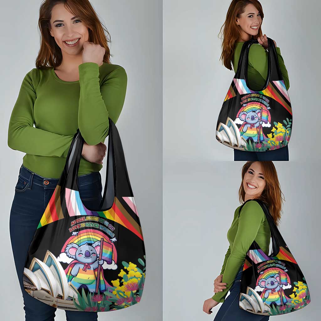Aussia Pride Month Rainbow Koala Grocery Bag