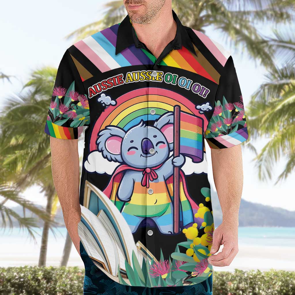 Aussia Pride Month Rainbow Koala Hawaiian Shirt