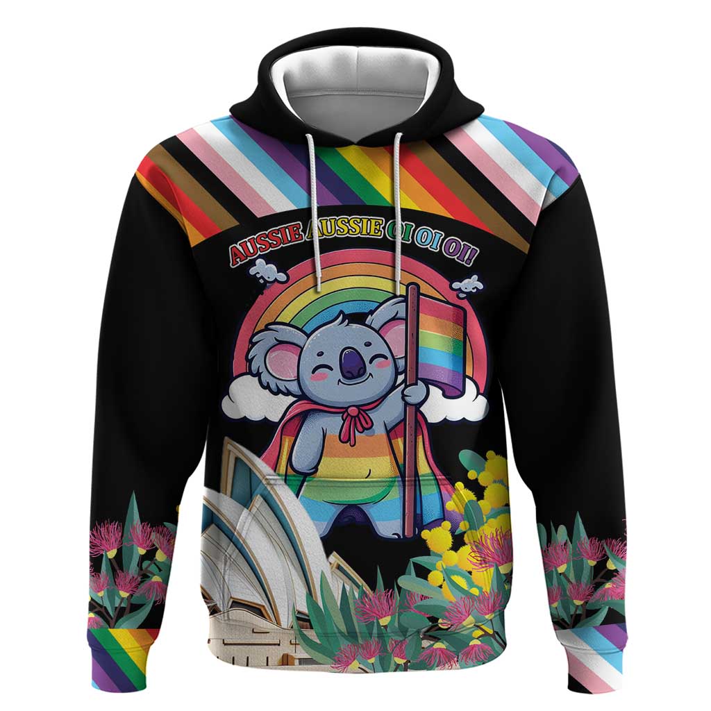 Aussia Pride Month Rainbow Koala Hoodie