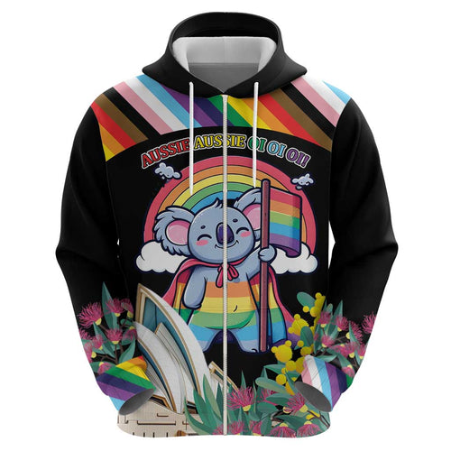 Aussia Pride Month Rainbow Koala Hoodie