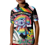 Aussia Pride Month Rainbow Koala Kid Polo Shirt
