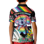 Aussia Pride Month Rainbow Koala Kid Polo Shirt