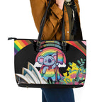 Aussia Pride Month Rainbow Koala Leather Tote Bag