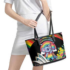 Aussia Pride Month Rainbow Koala Leather Tote Bag